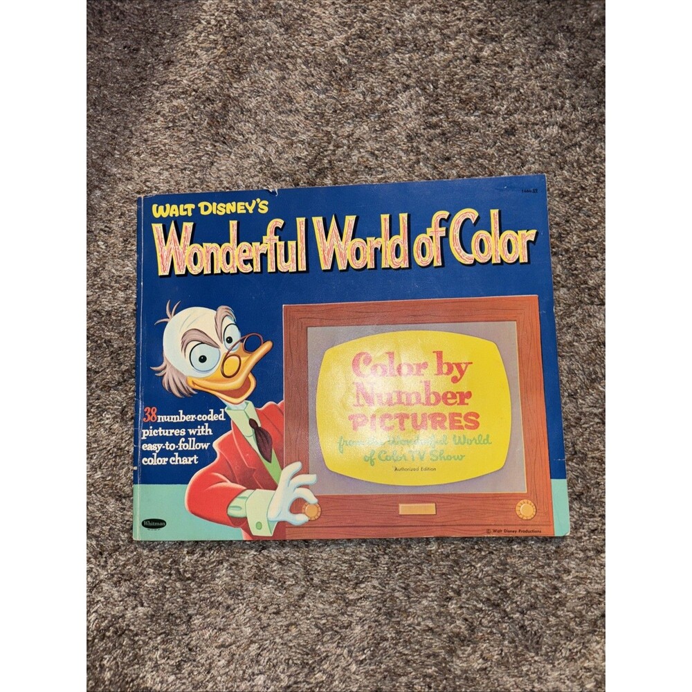 NM 1962 Ludwig Von Drake Walt Disney's Wonderful World of Color By Number Book